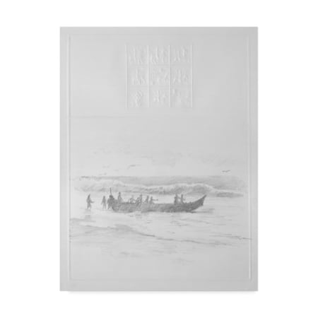 Michael Jackson 'Row Boat Drawing' Canvas Art,14x19